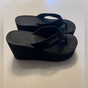 Coperni Black Platform Shoes with Elevated Sole